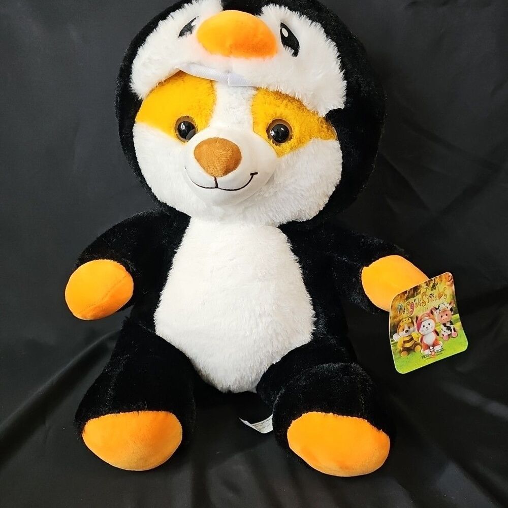 Plush Peek-A-Boo Toys Disguisimals Penguin Corgi 18” DB55-500 Stuffed Animal